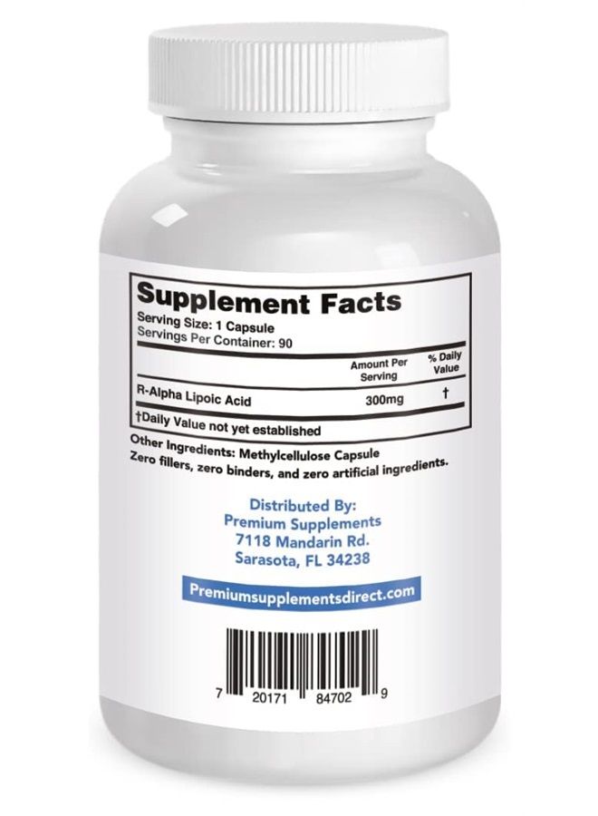 R-Alpha Lipoic Acid 300MG of Pure R-LIPOIC Acid 90 Count. ((((MAX Strength))))