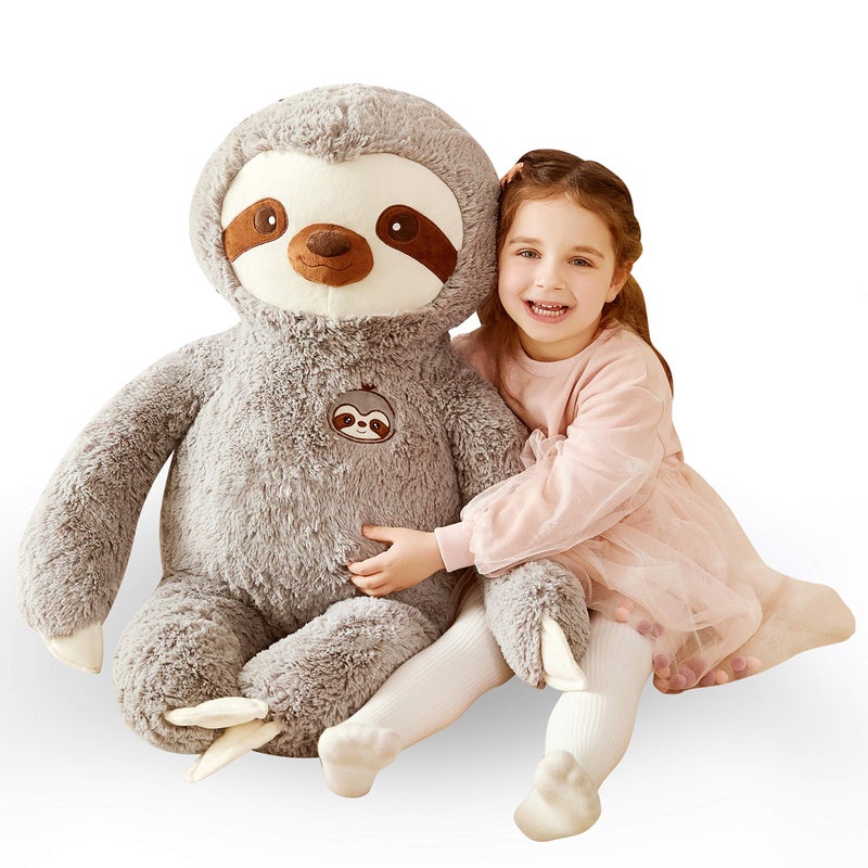 IKASA Large Sloth Stuffed Animal Plush Bradypode Toy for Children (Gray, 30 inches) - Image 1