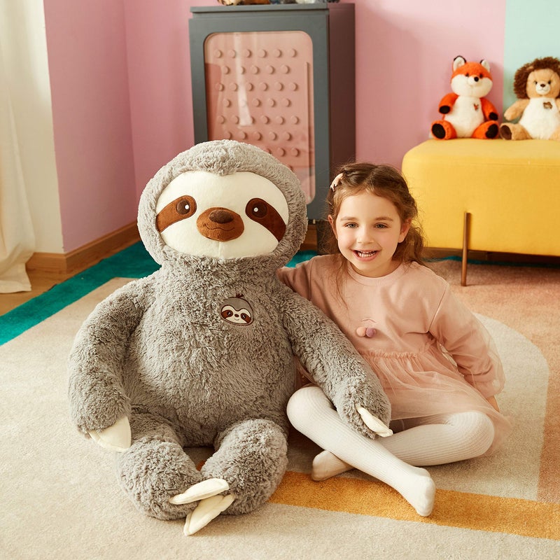 IKASA Large Sloth Stuffed Animal Plush Bradypode Toy for Children (Gray, 30 inches) - Image 4