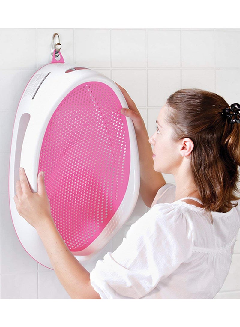 BABY PLUS Non-Slip Newborn Baby Bathtub Safe Infant Bath Tub with Headrest - Image 3