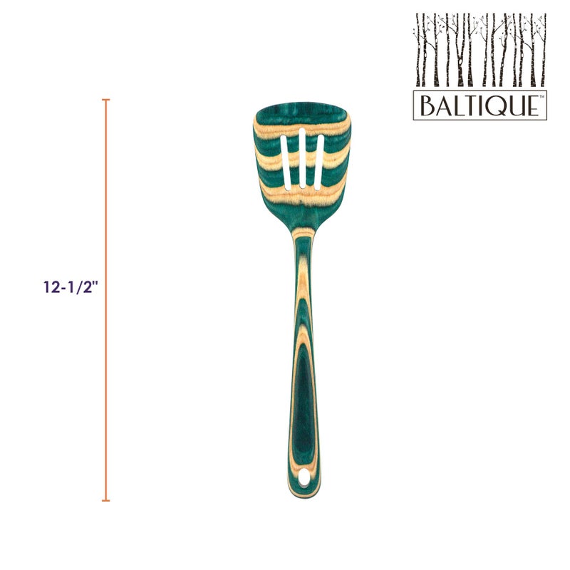 Totally Bamboo Baltique Mykonos Collection 12-1/2" Wooden Slotted Spatula, Safe for Nonstick - Image 5