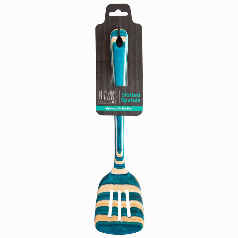 Totally Bamboo Baltique Mykonos Collection 12-1/2" Wooden Slotted Spatula, Safe for Nonstick - Image 4