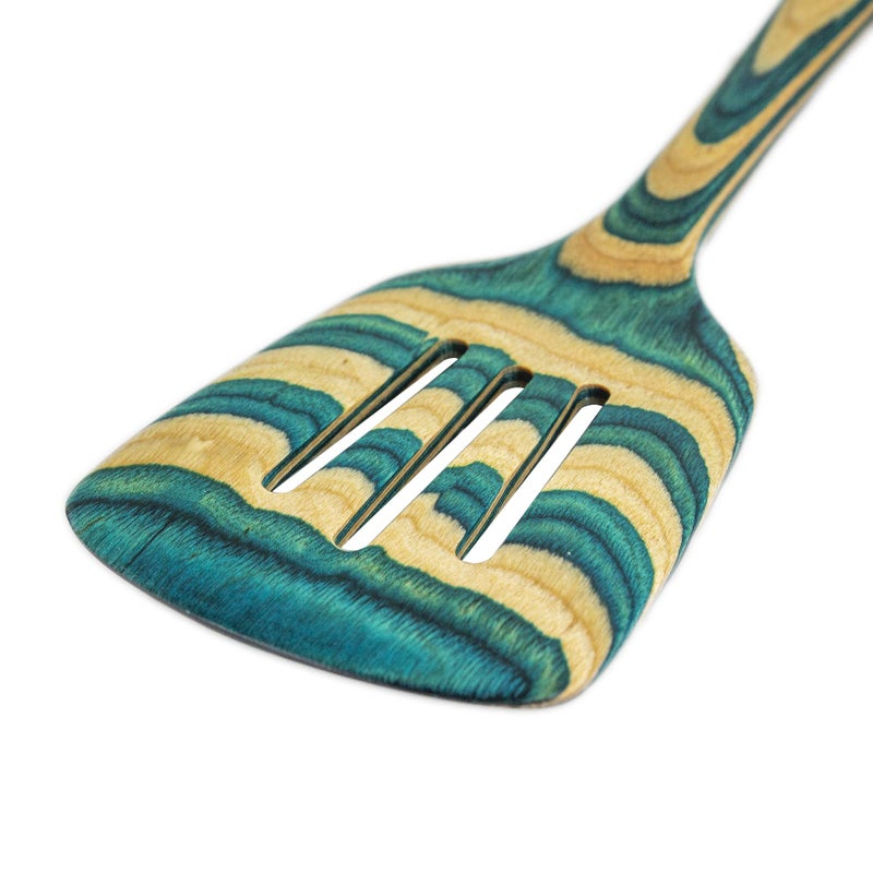 Totally Bamboo Baltique Mykonos Collection 12-1/2" Wooden Slotted Spatula, Safe for Nonstick - Image 3