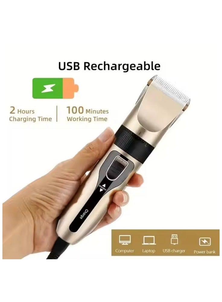أيروكسا ماكينة حلاقة شعر لاسلكية قابلة لاعادة الشحن للرجال والنساء احترافية  مناسبة لقص الشعر واللحية والسوالف - Image 2