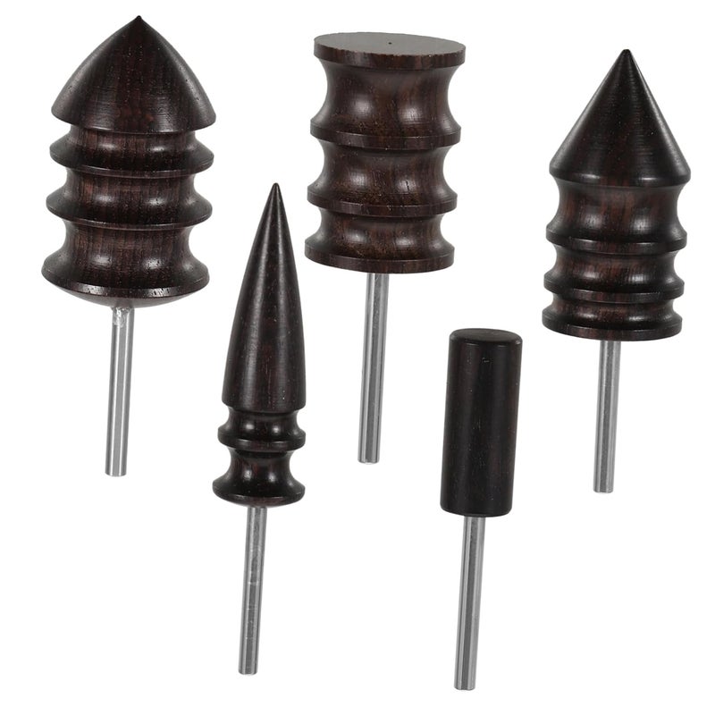 Lurrose 5pcs Leather Burnishing Tool for Polishing and Smoothing Leather Edges Compatible Rotary Tools for Craft Projects - Image 1