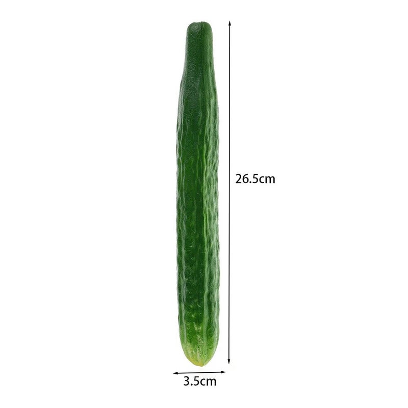 Bluejw Artificial Cucumber PU Realistic Vegetable Green Decor Props - Fake Vegetables for Home Kitchen Restaurant Display, Christmas Party Decorations - Image 3
