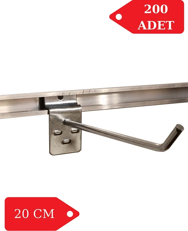 اسطنبول مانكين Istanbul Mannequin 200 Pieces 20 cm Channel Panel Hook Shelf Hanger