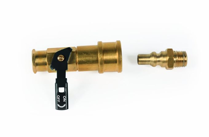 Camco 59853 Propane Quick Connect Kit - Valve & Full Flow Plug - Image 1