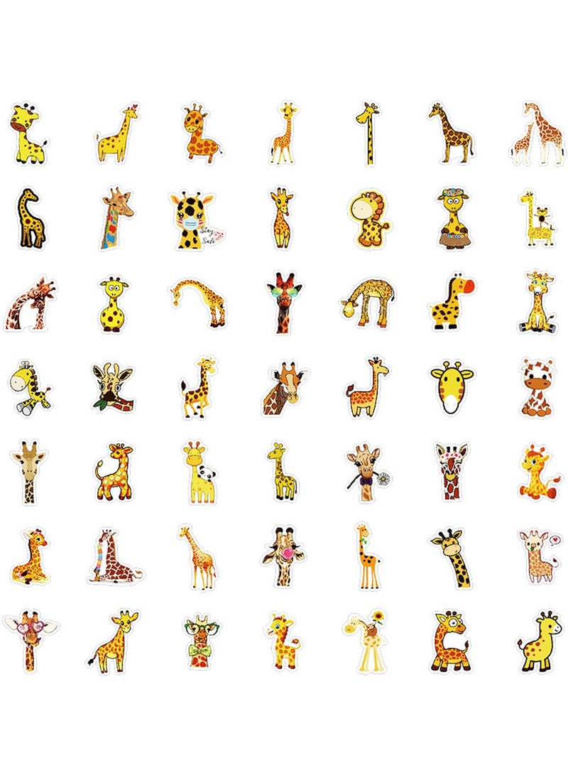 50 Giraffe Stickers Pcs Giraffe Waterproof Vinyl Decals for Water Bottles Laptop Luggage Cup Mobile Phone Computer Skateboard Refrigerator Wardrobe Guitar Car Motorcycle Bike Decor