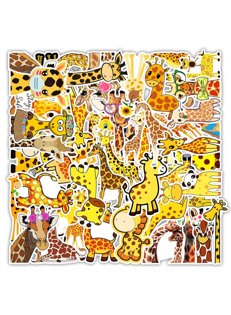 50 Giraffe Stickers Pcs Giraffe Waterproof Vinyl Decals for Water Bottles Laptop Luggage Cup Mobile Phone Computer Skateboard Refrigerator Wardrobe Guitar Car Motorcycle Bike Decor