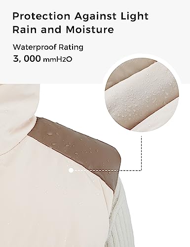 ZSHOW Women's Puffer Vest Thicken Warm Winter Vest Hooded Fleece Jacket(Creamy White,Medium) - Image 4