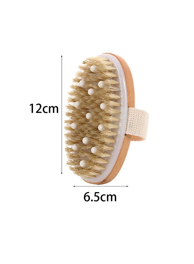 فرشاة الجسم الجافة والاستحمام ، تقليل السيلوليت ، فرشاة جافة للسيلوليت والتصريف اللمفاوي ، فرشاة تقشير مع عقيدات تدليك ناعمة ، فرشاة دش جهاز تنظيف الجسم - Image 4