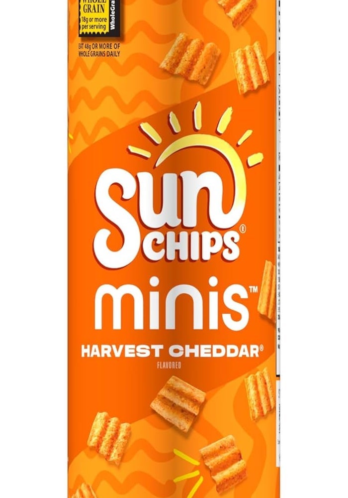 MINIS SunChips Minis Canister - Harvest Cheddar Flavor Whole Grain Snacks - Image 1
