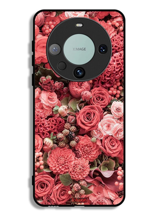 Tolwak Huawei Mate 60 Pro Plus Protective Case Cover Peach Roses - Image 1