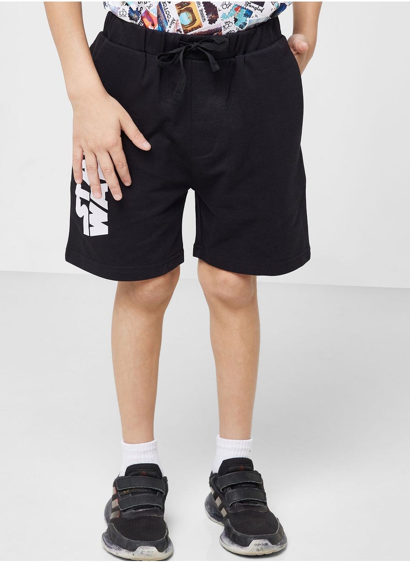 Disney Star Wars Private Label - Boys Starwars All Over Printed T-Shirt And Shorts Set - Image 1