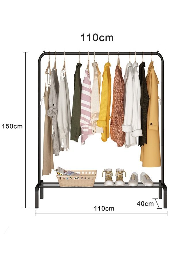 NKX 2-Tier Stainless Steel Shoes Rack and Coat Hanging Stand for Home  - Image 2