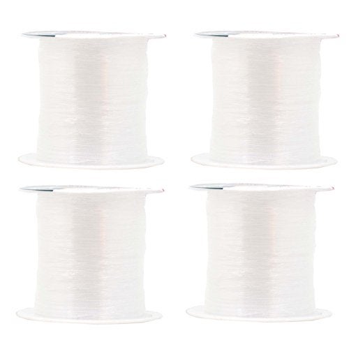 Mandala Crafts 0.3mm Clear Sewing Thread Transparent Nylon Invisible Thread for Sewing Quilting - 306 Yds Monofilament Fishing Line String for Hanging Wigs Seed Beading - Image 1