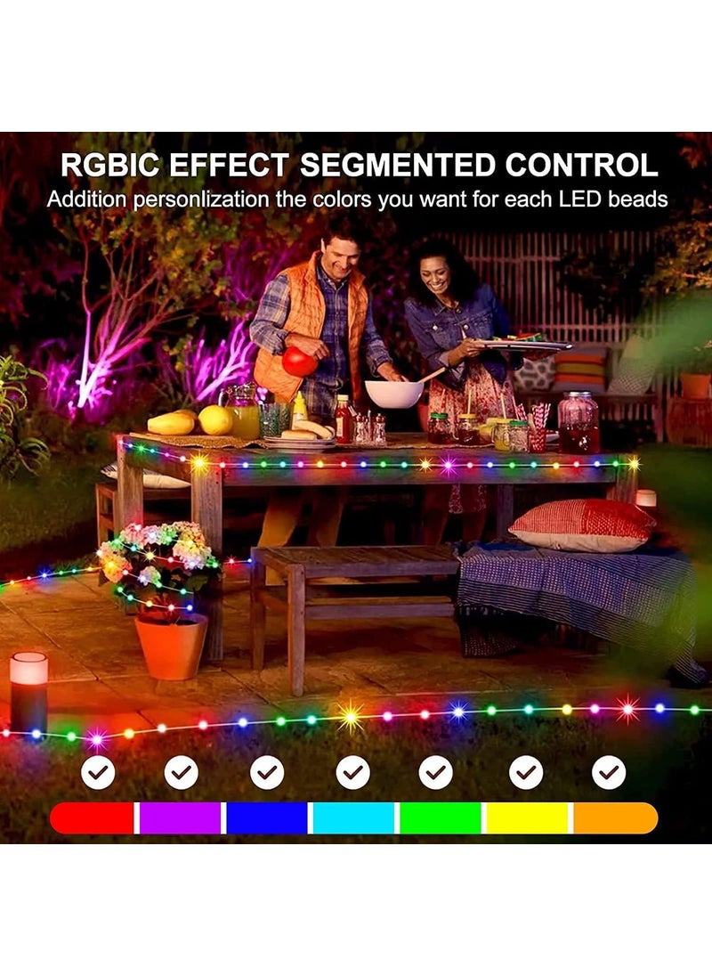 Smart Fairy String Lights 10 Meter 100 LED USB Rice Light with Bluetooth App Remote Control RGB Color Changing Music Sync Dimmable Decorative Light for Home Diwali