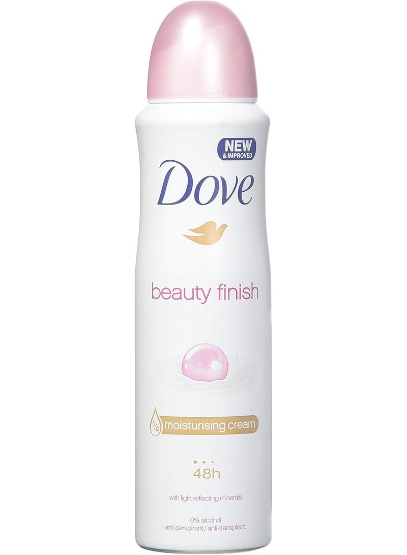 Dove Deodorant & anti-Perspirant, 150Ml=5.07Oz / Each (Pack of 6), 0% Alcohol, 24-48 Hr Protection (Beauty Finish) - Image 2
