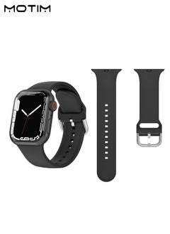 Sport Band Compatible With Apple Watch 42/44/45mm Solid Color Silicone Strap For iWatch Series SE 9/8/7/6/5/4/3/2/1
