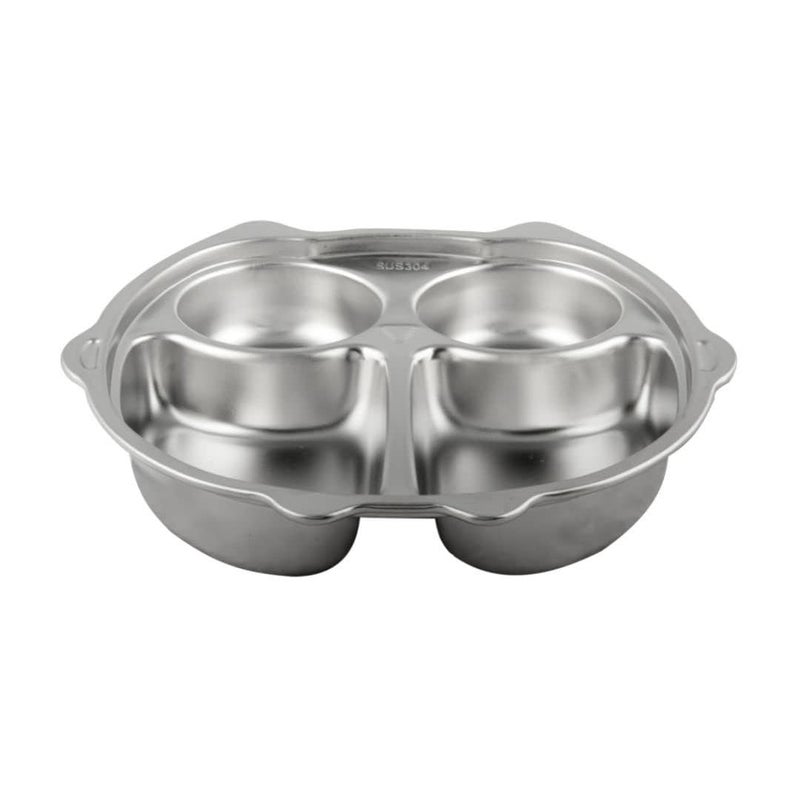 THEONI Stainless Steel Owl Plate for Kids – Divided Dinner Tray for Toddlers & Babies | BPA-Free, Non-Toxic, Unbreakable, Durable | Perfect for Gifting & Daily Meals - Image 5