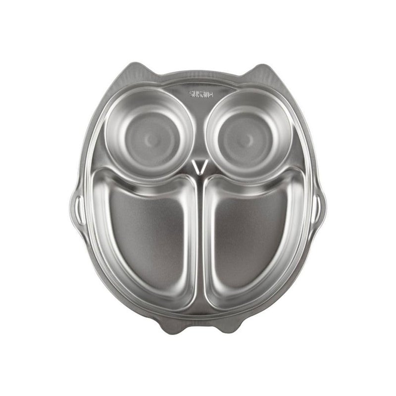 THEONI Stainless Steel Owl Plate for Kids – Divided Dinner Tray for Toddlers & Babies | BPA-Free, Non-Toxic, Unbreakable, Durable | Perfect for Gifting & Daily Meals - Image 3
