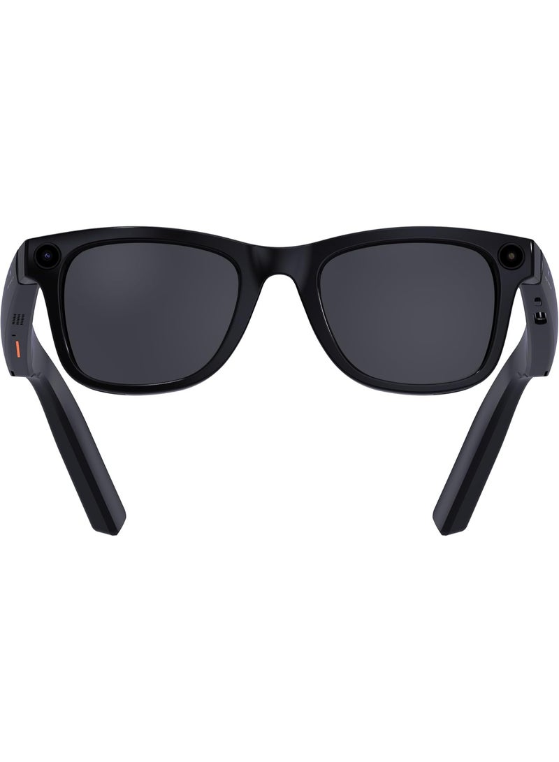 إيميكي نظارات IMIKI الذكية بتقنية الذكاء الاصطناعي، نظارات شمسية بحماية UV400، ترجمة فورية بالذكاء الاصطناعي، التعرف على الأشياء، عدسات بصرية احترافية، تسجيل فيديو، ذاكرة 4 جيجابايت، وضع استعداد طويل الأمد (أسود). - Image 5