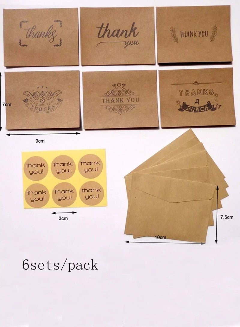 6pcs Slogan Graphic Greeting Card  - Image 2