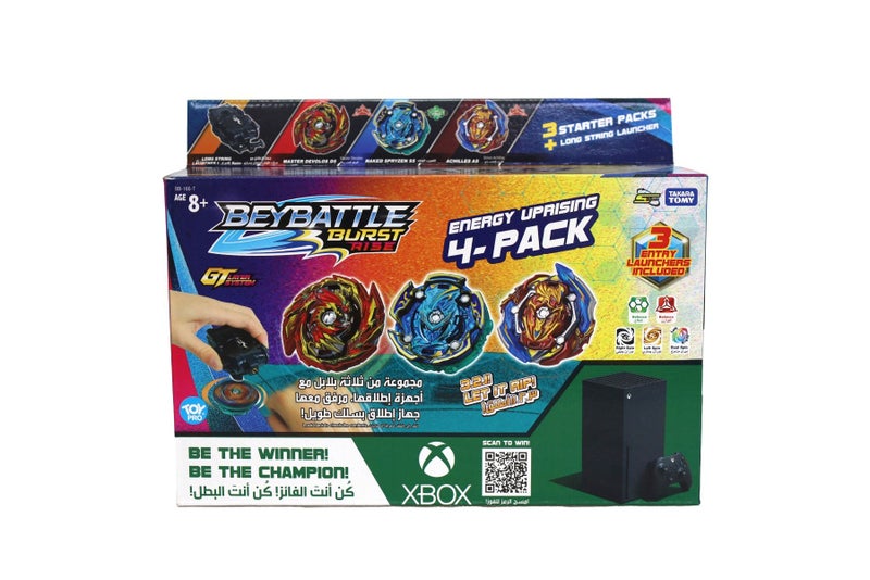 Beyblade Beybattle Burst Rise Energy Uprising Series 5A 4-Pack - Image 1