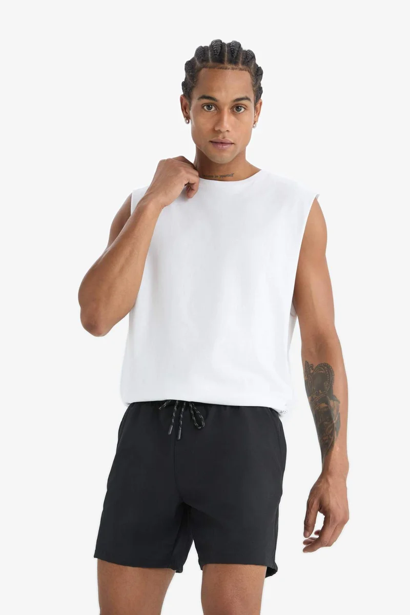 ديفاكتو DeFactoFit Printed Flexible Textured Sports Swim Shorts