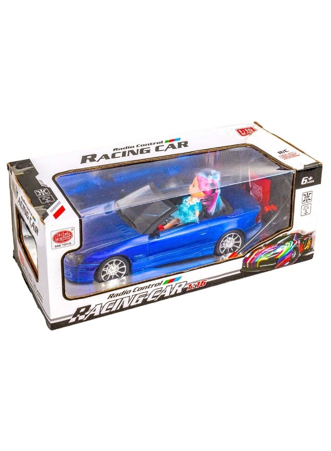 Racing Car With Doll and Charger Blue - 200B 
