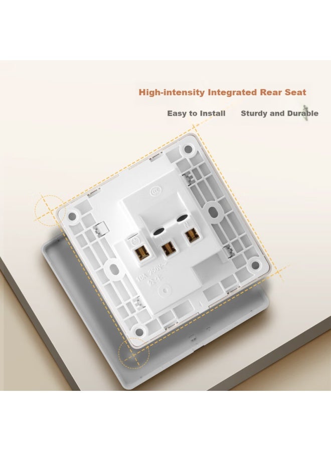 Bull Switch Socket, G12 Skin-feel Matte Cream Style, 10a Slanted Five-hole Socket, G12z223as Creamy Brown - Image 5