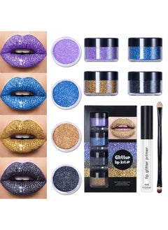 4 Colors Glitter Lip Kit Shiny Diamond And Metallic Lip Glitter Makeup Lipstick Lip Gloss Glitter Lipstick Waterproof & Long Lasting Lip Makeup Powder Set For Lips Nails Art(Set B Cool Color) - pzsku/Z71D460D8366F0B393DA1Z/45/_/1719249978/d7fbe70a-acfc-4925-bd0f-4de548b73941