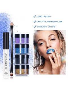 4 Colors Glitter Lip Kit Shiny Diamond And Metallic Lip Glitter Makeup Lipstick Lip Gloss Glitter Lipstick Waterproof & Long Lasting Lip Makeup Powder Set For Lips Nails Art(Set B Cool Color) - pzsku/Z71D460D8366F0B393DA1Z/45/_/1719249986/54b926e3-e1f2-41db-8653-0fe8941fc49b