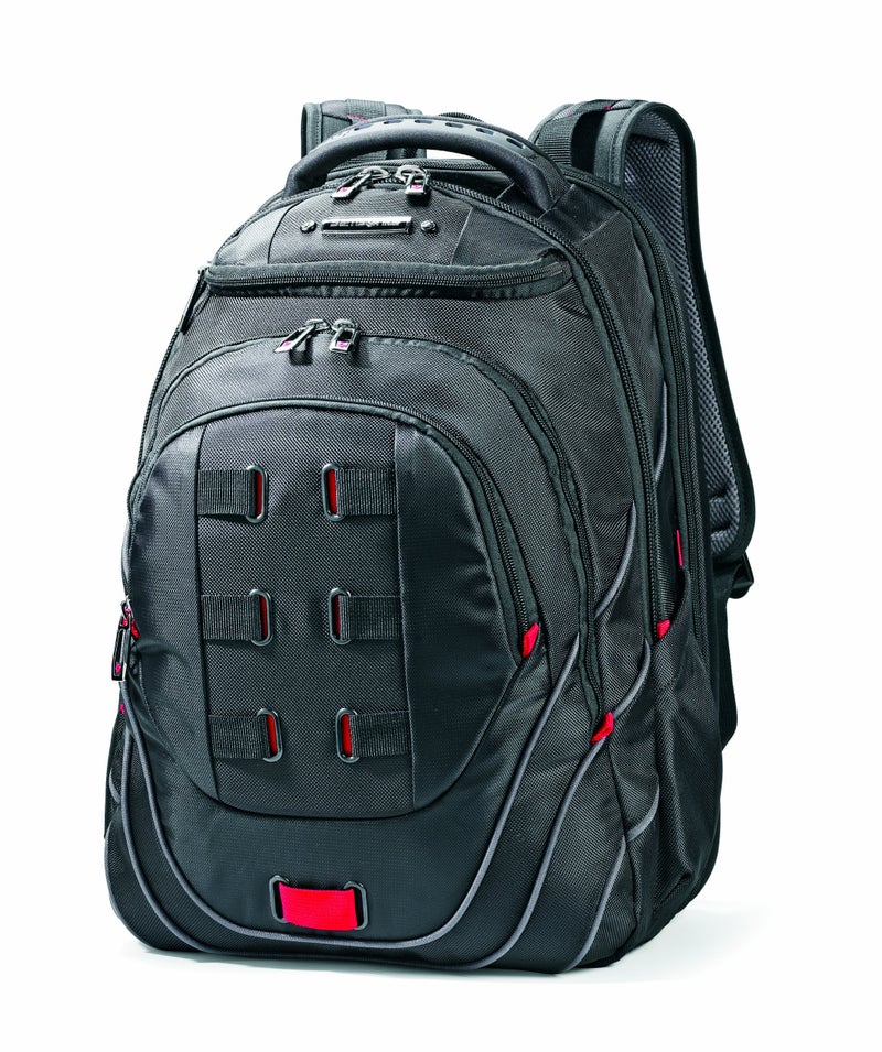 Samsonite Tectonic PFT Laptop Backpack, Black/Red, 17-Inch - Image 1