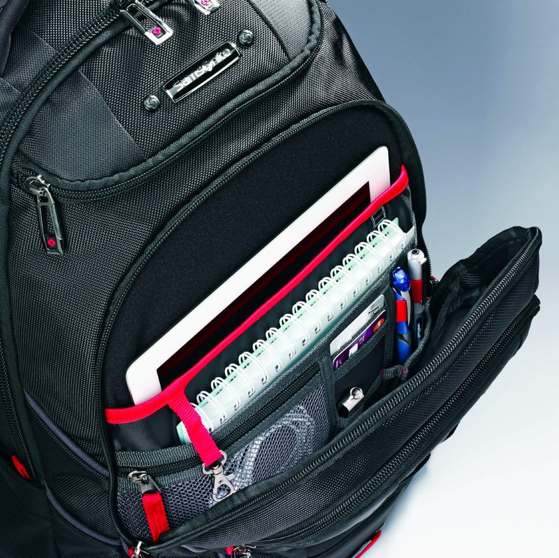 Samsonite Tectonic PFT Laptop Backpack, Black/Red, 17-Inch - Image 3