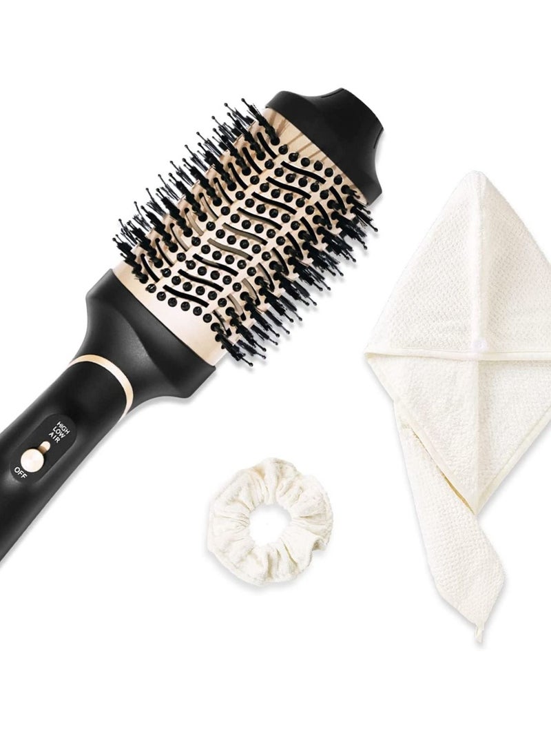 ELTRAZONE - Hot Air Brush,Hair Dryer Brush, Professional Hair Dryer & Volumizer 3 in 1 Upgrade Anti-Scald Negative Ionic Technology Hair Straightener Brush,Salon Negative Ion Ceramic Electric Blow Dryer - Image 1