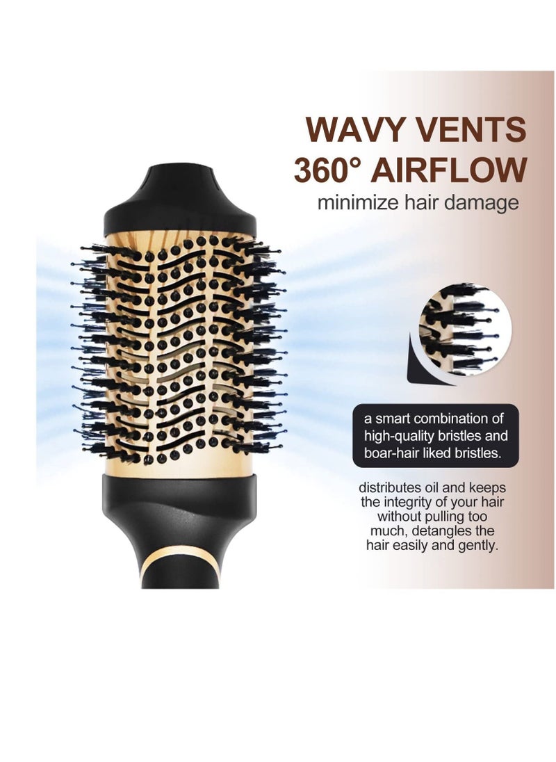ELTRAZONE - Hot Air Brush,Hair Dryer Brush, Professional Hair Dryer & Volumizer 3 in 1 Upgrade Anti-Scald Negative Ionic Technology Hair Straightener Brush,Salon Negative Ion Ceramic Electric Blow Dryer - Image 1