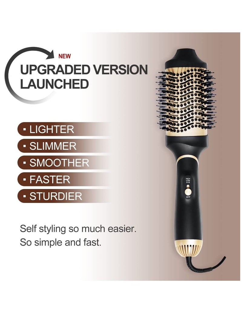 ELTRAZONE - Hot Air Brush,Hair Dryer Brush, Professional Hair Dryer & Volumizer 3 in 1 Upgrade Anti-Scald Negative Ionic Technology Hair Straightener Brush,Salon Negative Ion Ceramic Electric Blow Dryer - Image 1
