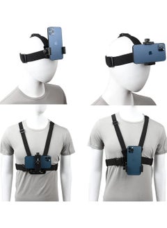 XICEN Camera Chest Mount Strap Harness Fit for AKASO DJI Osmo Adjustable Cell Phone with Sports Installation Bracket kit Mobile Bracket Backpack Clip  - Image 2