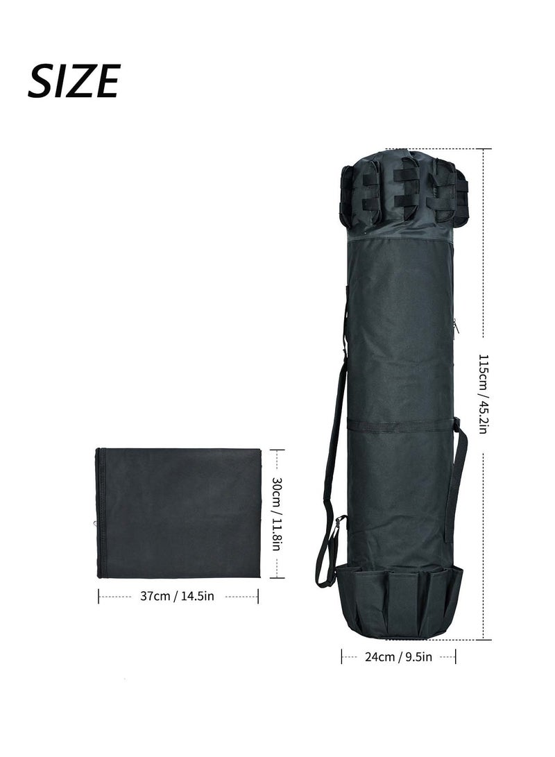 Beauenty Large Capacity Waterproof Fishing Rod Bag with 5 Pole Holder Durable Organizer for Men Travel Fishing Gear - Image 3