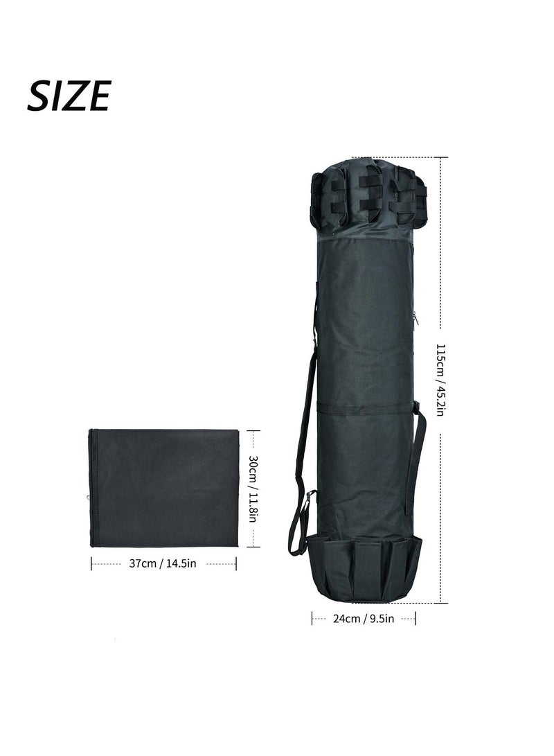 Beauenty Large Capacity Waterproof Fishing Rod Bag with 5 Pole Holder Durable Organizer for Men Travel Fishing Gear - Image 4