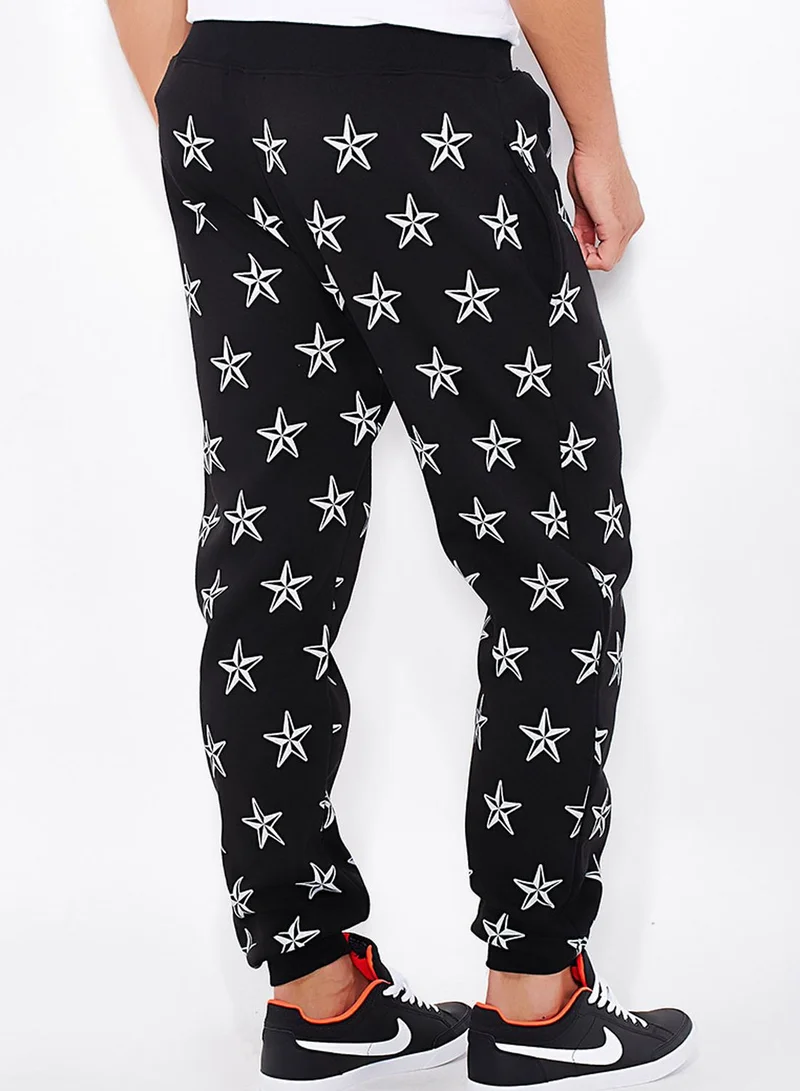Jaded London Star Print Joggers