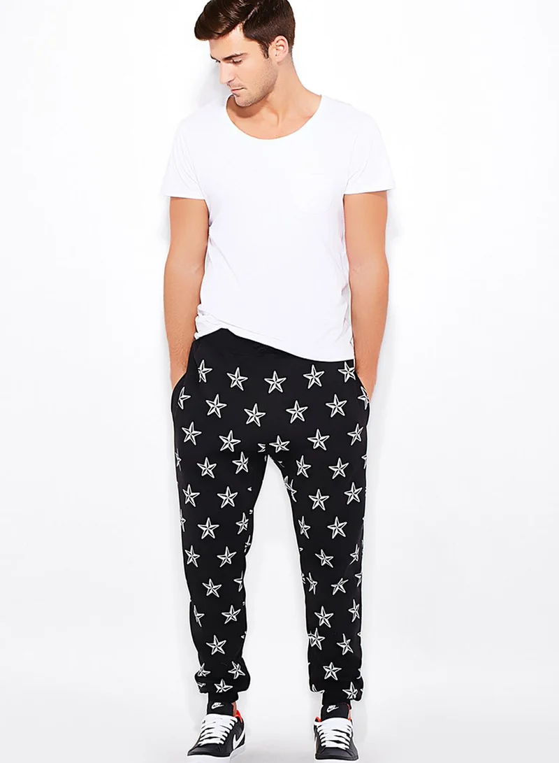 Jaded London Star Print Joggers