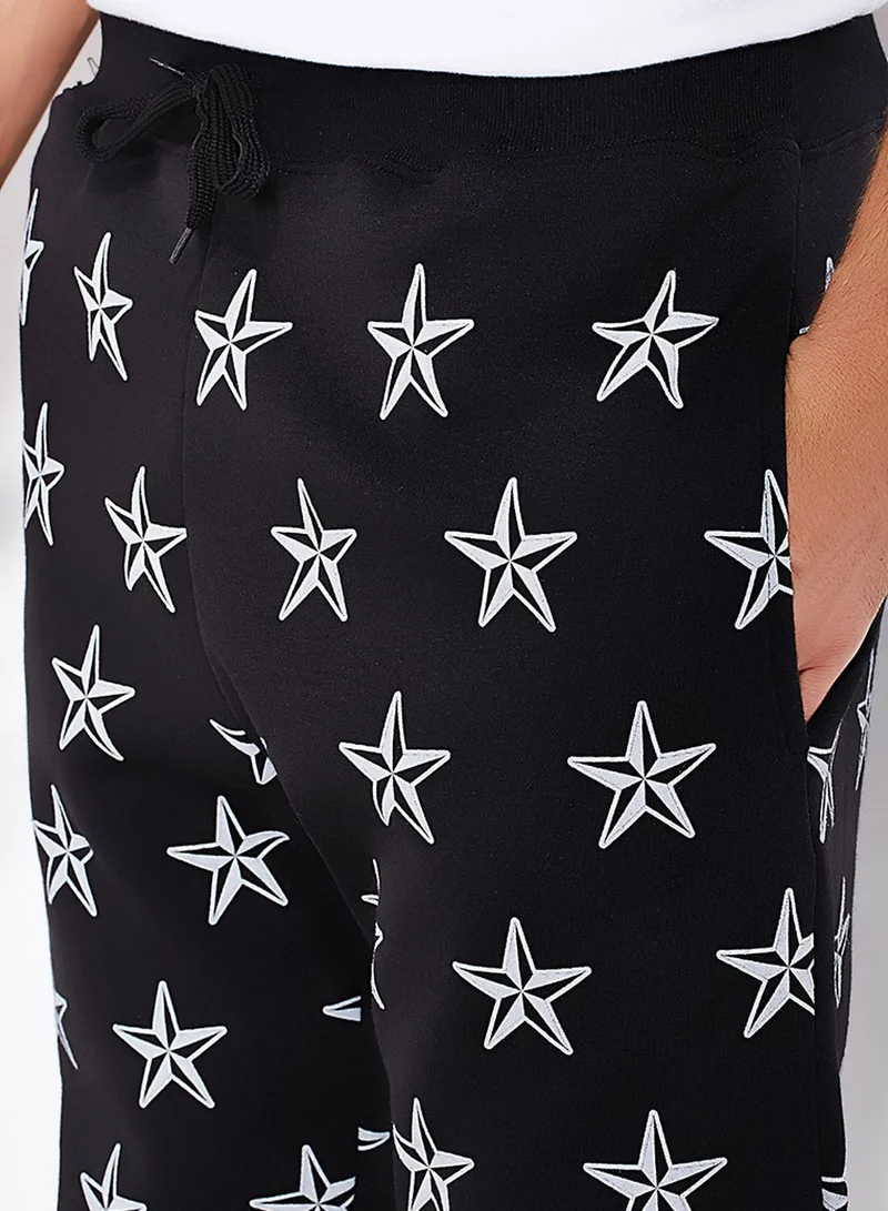 Jaded London Star Print Joggers