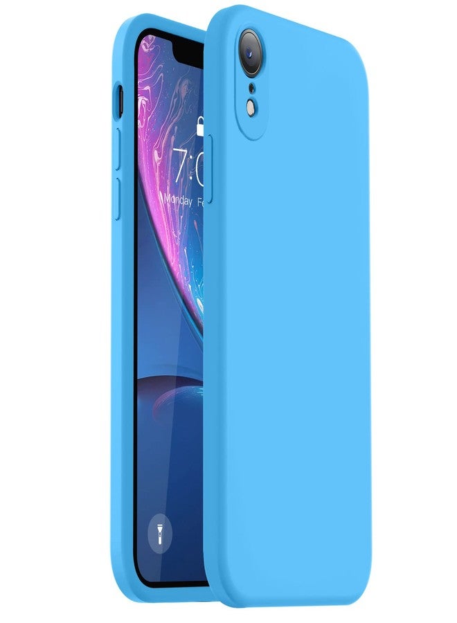 Vooii Compatible with iPhone XR Case, Upgraded Liquid Silicone with [Square Edges] [Camera Protection] [Soft Anti-Scratch Microfiber Lining] Phone Case for iPhone 10 XR 6.1 inch - Blue - Image 1