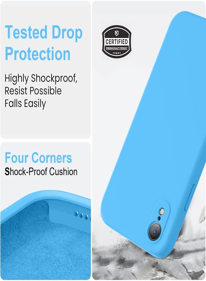 Vooii Compatible with iPhone XR Case, Upgraded Liquid Silicone with [Square Edges] [Camera Protection] [Soft Anti-Scratch Microfiber Lining] Phone Case for iPhone 10 XR 6.1 inch - Blue - Image 5