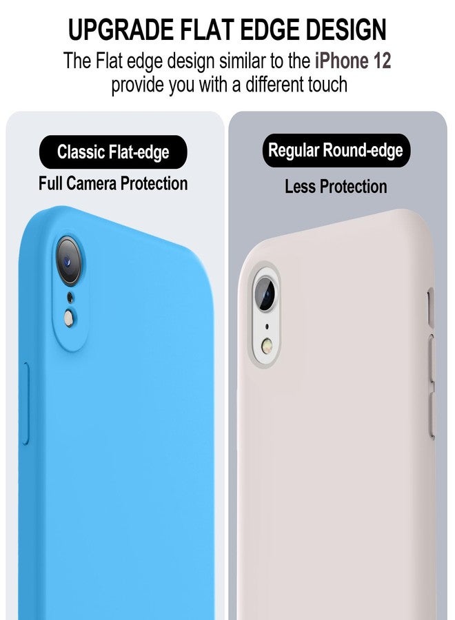Vooii Compatible with iPhone XR Case, Upgraded Liquid Silicone with [Square Edges] [Camera Protection] [Soft Anti-Scratch Microfiber Lining] Phone Case for iPhone 10 XR 6.1 inch - Blue - Image 3
