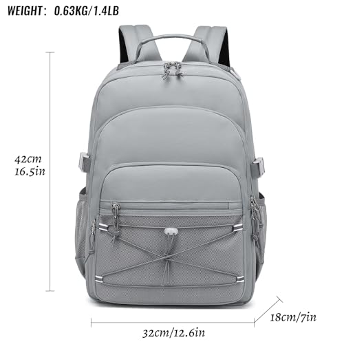 mygreen Girls Boy School Backpack Elementary Middle Bookbag Teenager Waterproof Lightweight 16 Inches Grey - Image 3