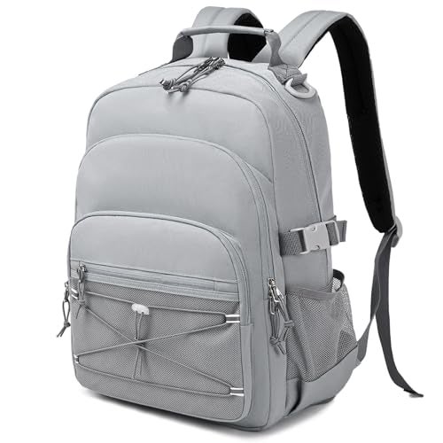 mygreen Girls Boy School Backpack Elementary Middle Bookbag Teenager Waterproof Lightweight 16 Inches Grey - Image 1
